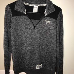 Pink brand half zip sweatshirt